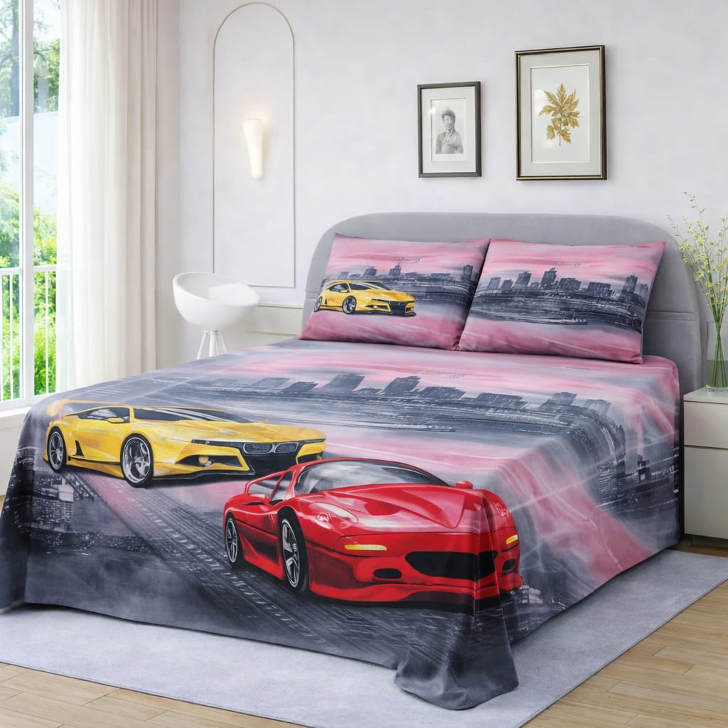 🤍 Classic White Hotel-Style Bedsheet